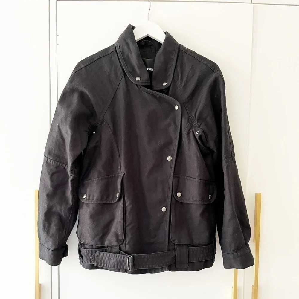 Wilfred Free Raydar Linen/Cotton Moto Jacket - Picture 9 of 11